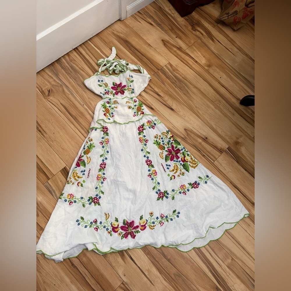 farm rio Tropical Romance Off White Maxi Dress - Picture 2 of 10